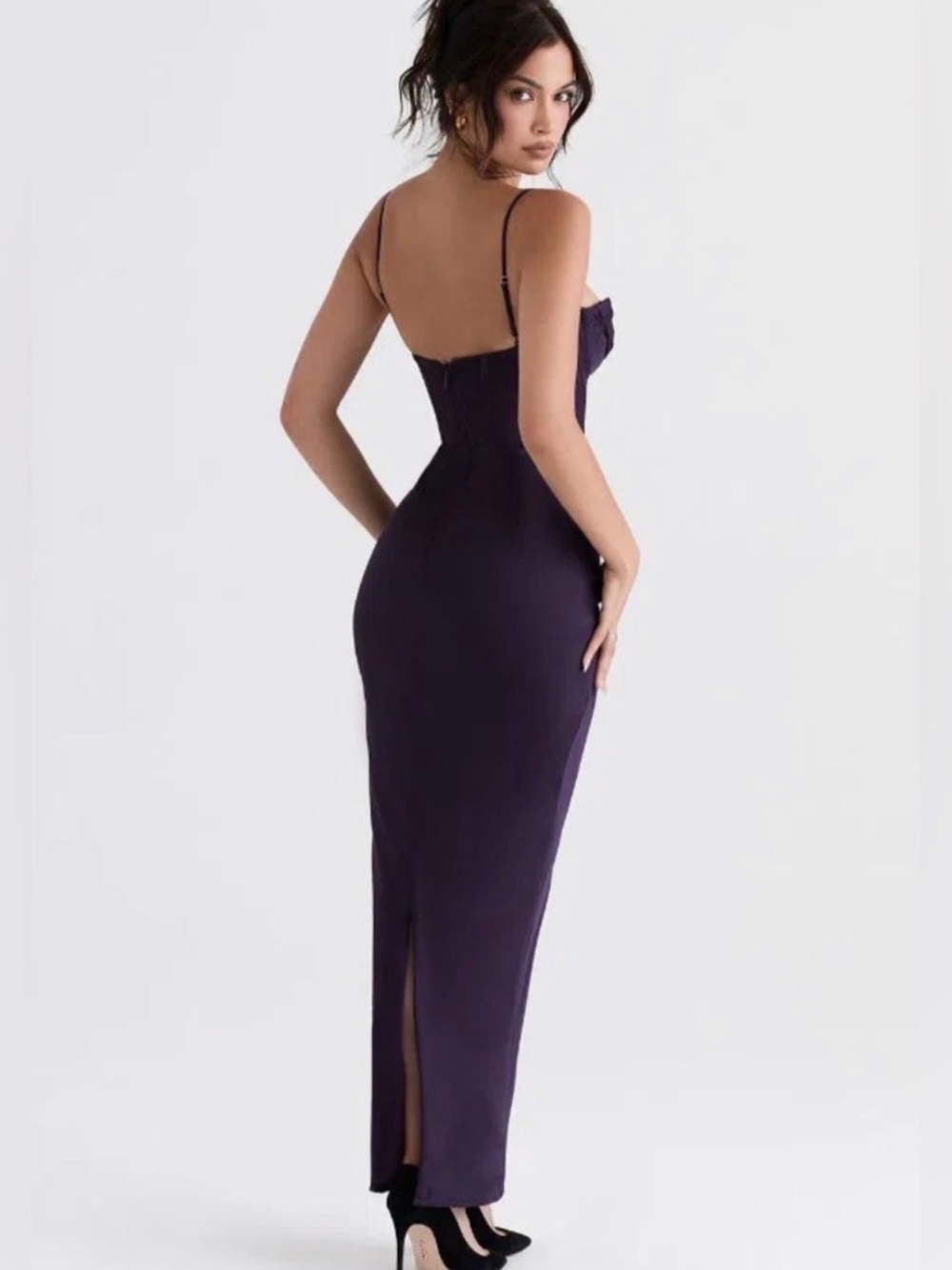 House of CB Thea Maxi Dress in Plum | XL | Formal Gown - Picture 2 of 4